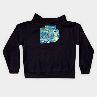 mayan astronaut in space boho style ecopop Kids Hoodie